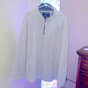 Cream colored True Grit fleece pullover